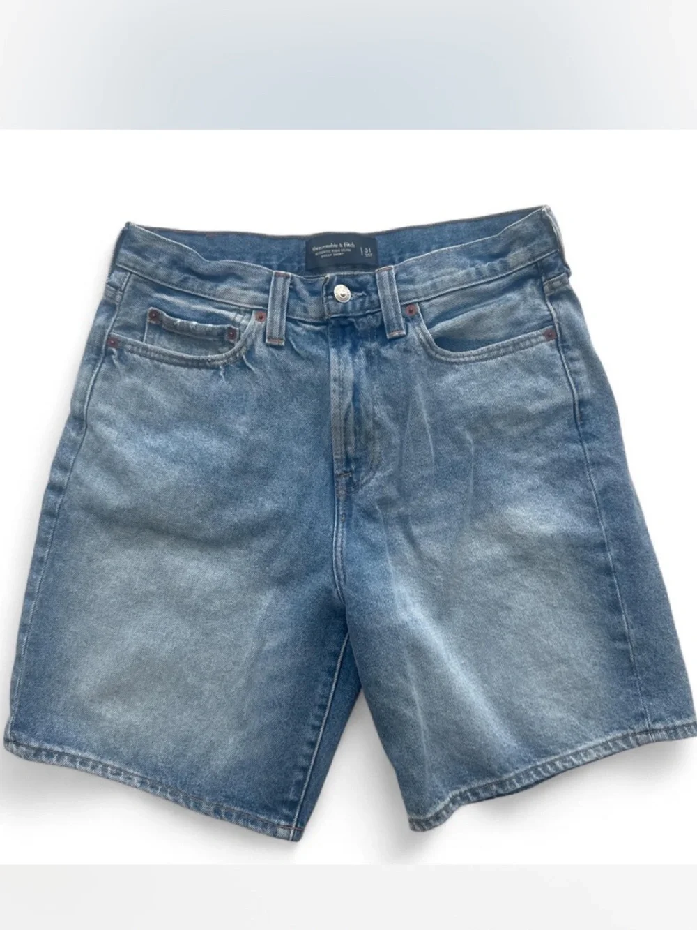 Abercrombie & Fitch Faded Blue Denim Shorts